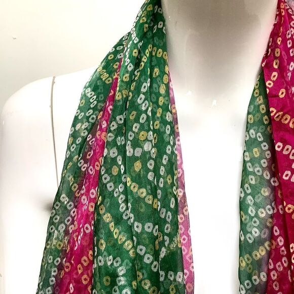 Silk Scarf Long Wide Sheer Wrap - Picture 8 of 8